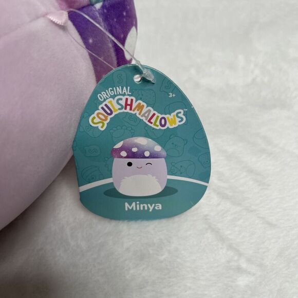 Squishmallows Minya The Galaxy Mushroom Bearded 8” With Tag Pink Purple - Picture 4 of 6